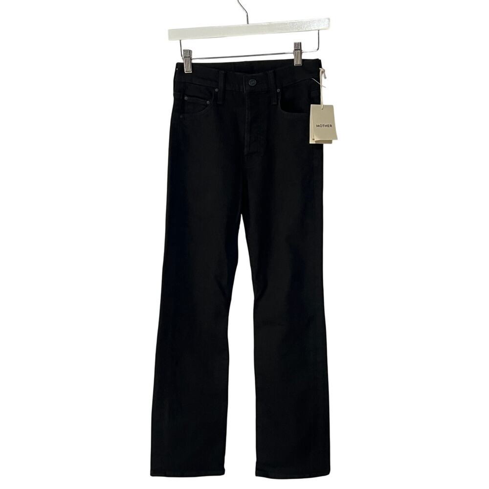 MOTHER JEANS WOMENS 24 TOMCAT STRAIGHT ANKLE STRETCH LASTING IMPRESSION BLACK - Picture 5 of 14
